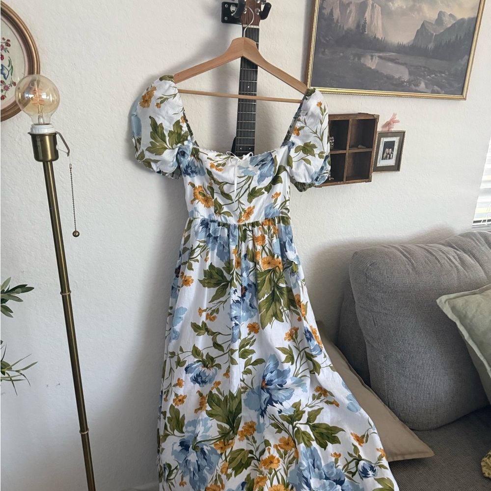 Reformation Marella Linen Dress